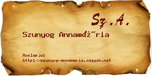 Szunyog Annamária névjegykártya