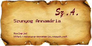 Szunyog Annamária névjegykártya