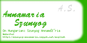 annamaria szunyog business card